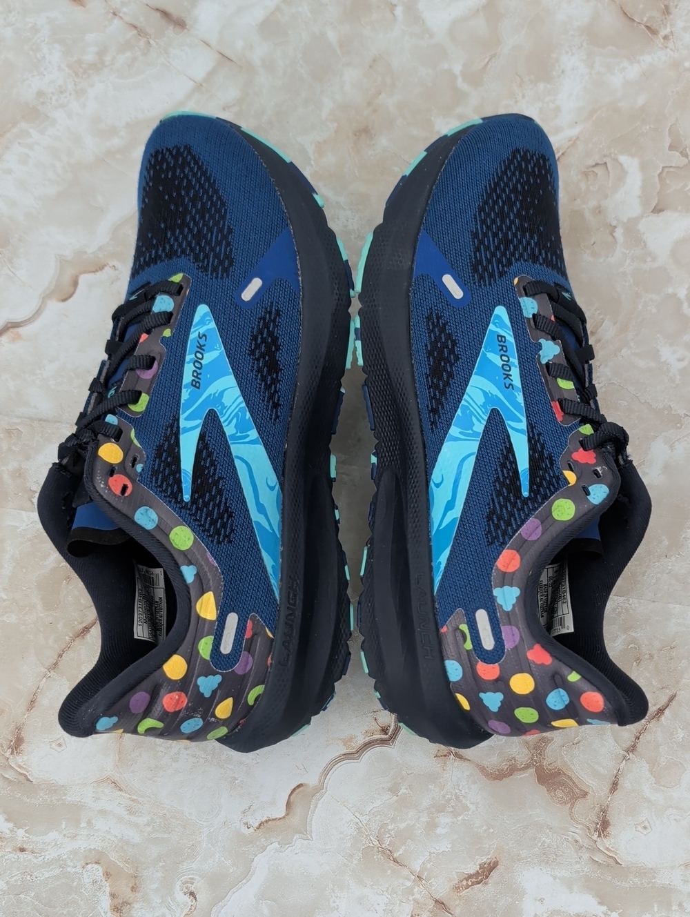 Brooks Men s Blue Multi-Color Running Sneakers Sz 8 - Picture 9 of 13